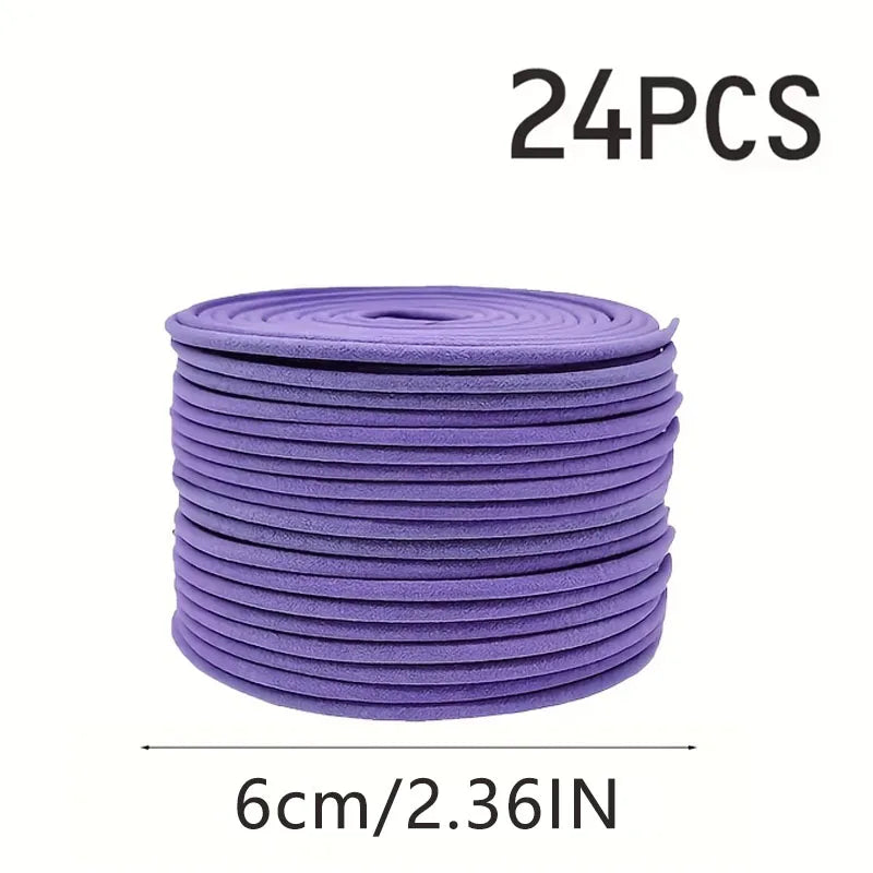 Purple cord roll with '24PCS' and '6cm/2.36IN' text on a white background