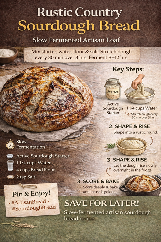 Rustic Country Sourdough Bread