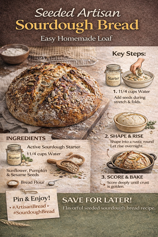 Seeded Artisan Sourdough Bread