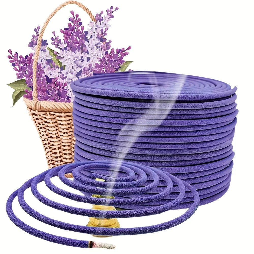 Purple garden hose with a basket of purple flowers on a white background