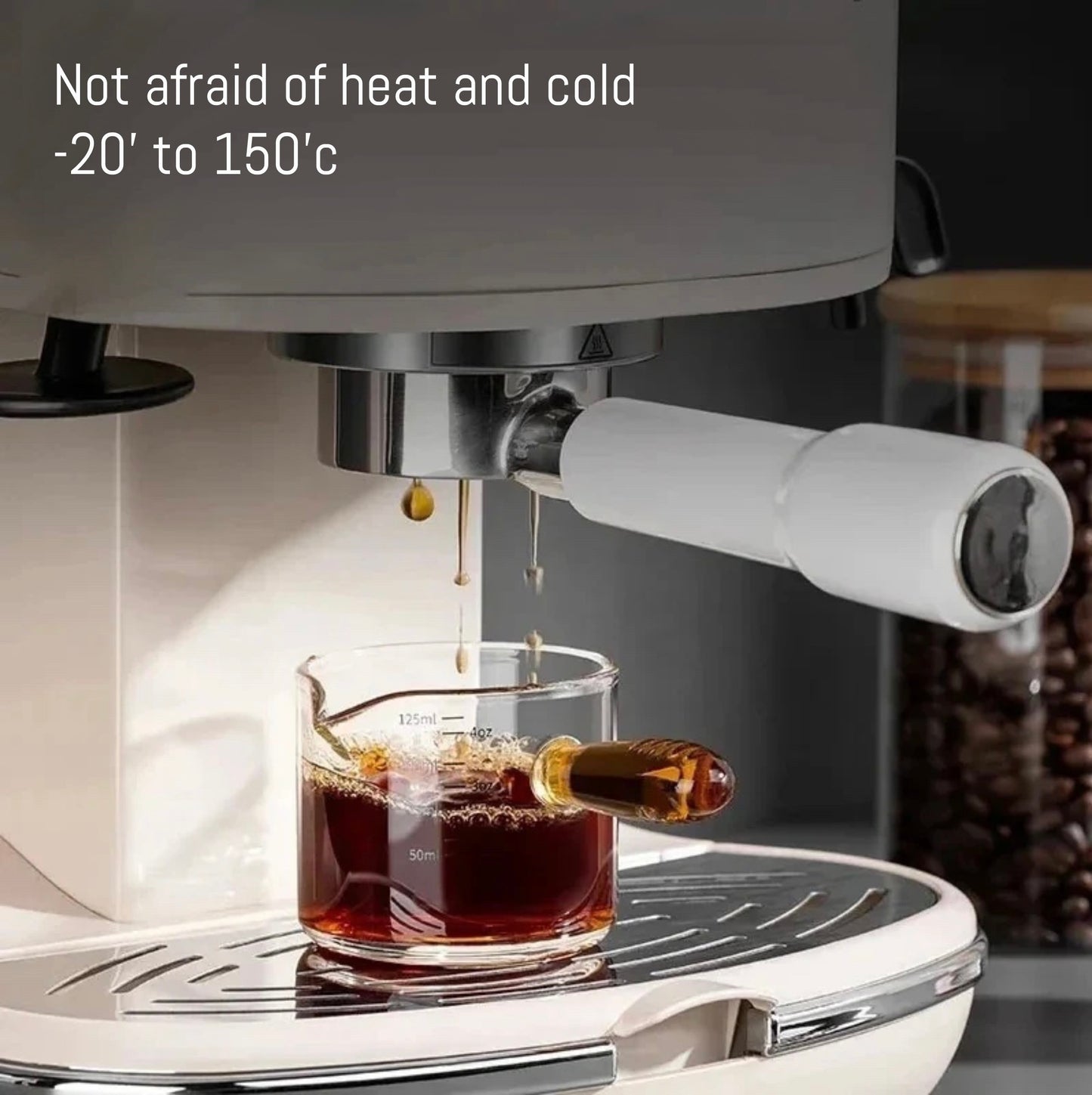 Glass Measuring Jug with Handle - Perfect for Coffee, Milk & More