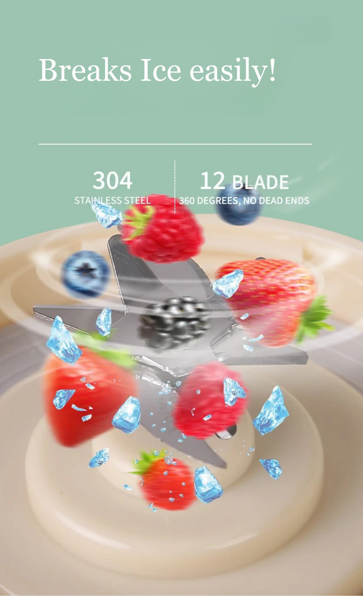 Icebreaker tool with strawberries on a white background