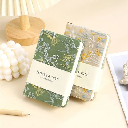 Two notebooks with floral patterns on a light surface