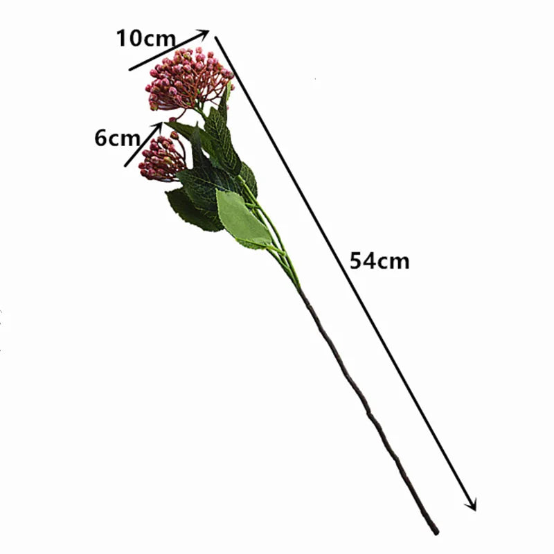 Measurement chart of a floral arrangement with dimensions labeled.