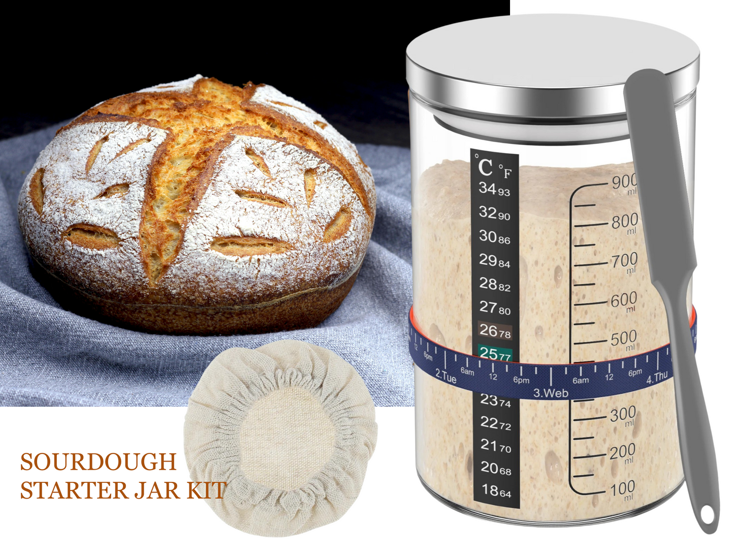 Sourdough Starter Jar Kit