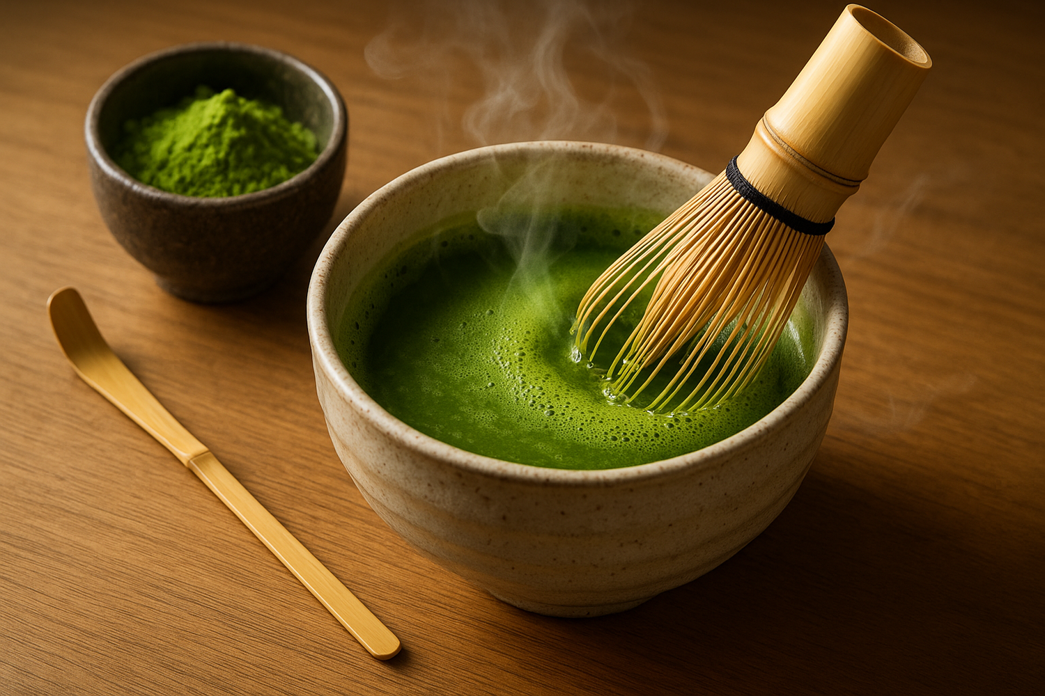 making matcha tea