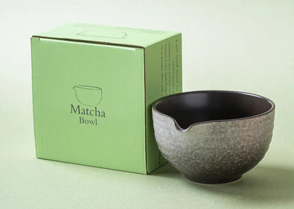 Matcha bowl with a green box labeled 'Matcha Bowl' on a light green background