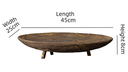 Wooden table with dimensions labeled on a white background