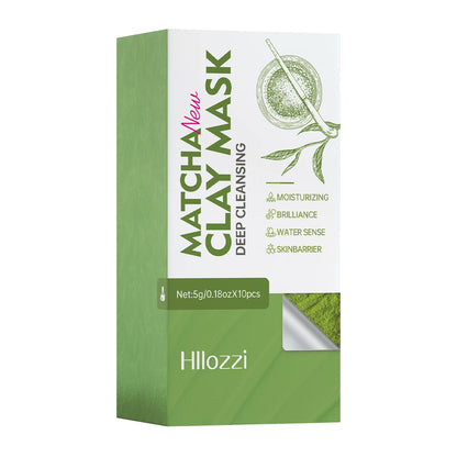 Hllozzi Matcha Clay Mask packaging on a white background
