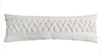 White textured pillow on a white background