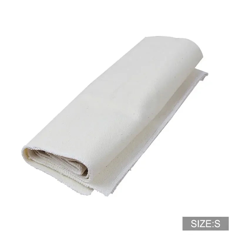 Rolled-up white mat on a white background with 'SIZE:S' text.